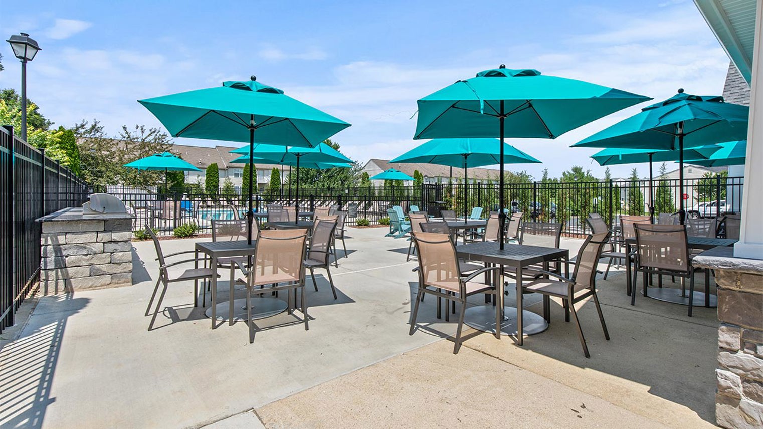 The View at Mackenzi Pool Area Tables