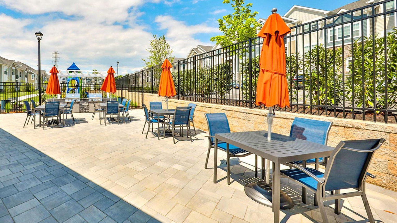 Autumn Ridge at Lopatcong Pool Area Tables