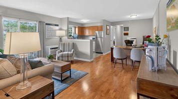 The Hills at Lehigh Model Living Room and Kitchen
