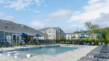 The Ridge at Readington Outdoor Heated Pool with Tanning Ledge and Spa