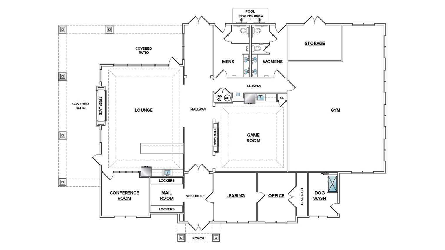The Reserve at Crosswicks Clubhouse Floor Plan