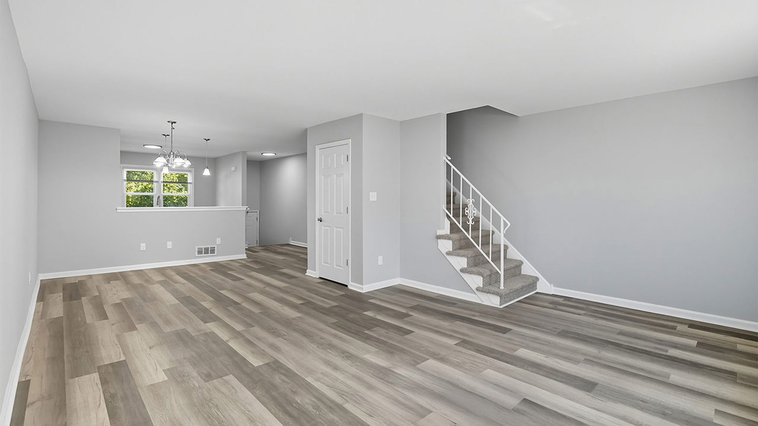 River Walk Townhomes 3 Bedroom Premier Living Room 1