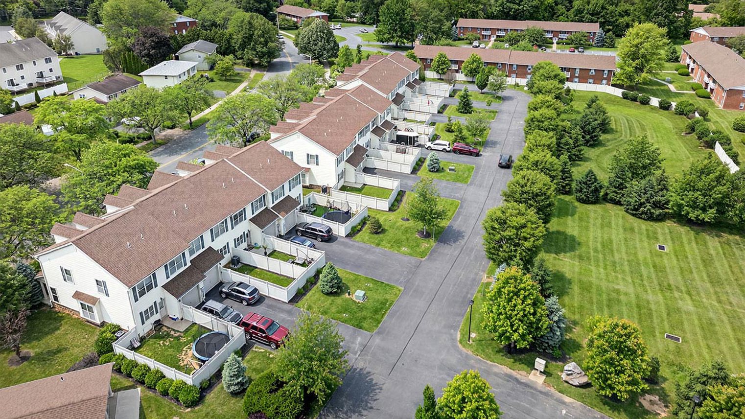 East Hills Townhomes East Hills Aerial Rear 1