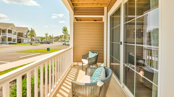 The Oaks at Copper Chase Model Patio Balcony