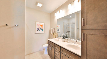 The Oaks at Copper Chase Model Primary Bathroom