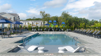 The Ridge at Readington Outdoor Heated Pool with Tanning Ledge and Spa